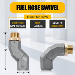UHEGDRR 3/4 inch NPT swivel connector fits standard hoses and nozzles