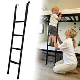 UIABOPZ bunk bed ladder shows height adjustment from 52 to 64 inches for flexibility.
