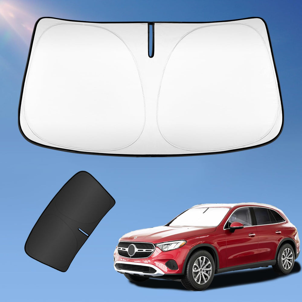 UKTOP sunshade for Mercedes GLC windscreen cover with 4-layer UV protection.