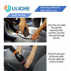 Uliche compact, lightweight car lock for quick protection.