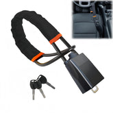 Uliche steering wheel lock with 3 keys for enhanced vehicle security.
