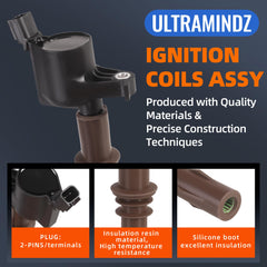 Ultramindz eight-piece kit with coils and plugs for Ford 5.4L V8