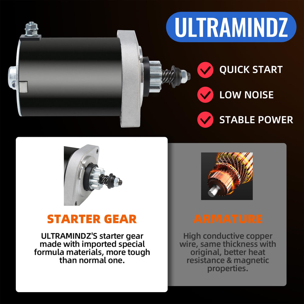 Ultramindz 12V CCW PMDD starter for Kawasaki engines.