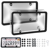 Ulycon transparent license plate cover front view protects while keeping readability