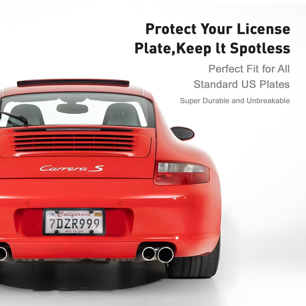 Ulycon license plate frame front view shows durable ABS construction