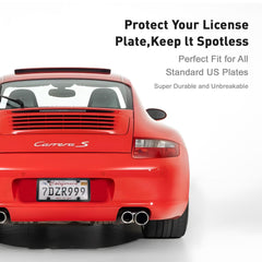 Ulycon license plate frame front view shows durable ABS construction