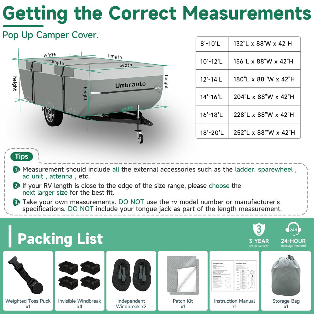 Umbrauto camper cover wind straps demonstrating secure wind protection