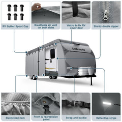 Umbrauto RV Cover 16-18ft tongue jack cover protects hitch area during storage.