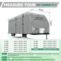 Umbrauto RV cover breathable vents reduce interior moisture.