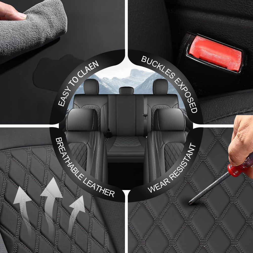 Umbrauto seat covers showcase durable stitching and waterproof performance.