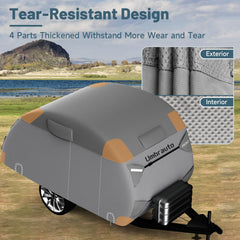 Umbrauto teardrop cover side zip doors offer convenient access.