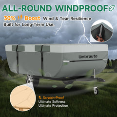 Umbrauto trailer cover buckle straps highlighting reinforced securing points