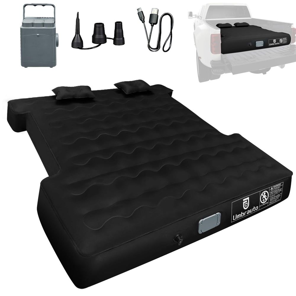 Umbrauto truck air mattress full-size bed for on-the-go comfort.