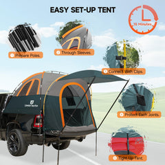 Umbrauto truck bed tent available in three colors for personal style and visibility.