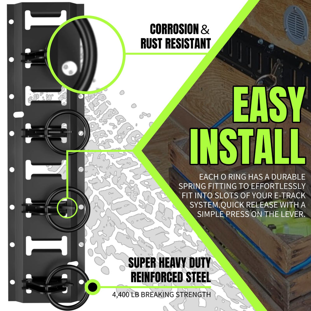 Forged steel black anchors withstand tough trailer use.
