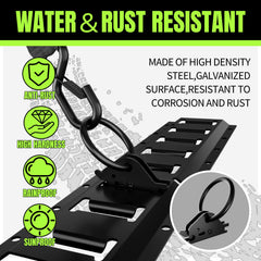 Large O-ring design speeds hooking and unhooking straps.