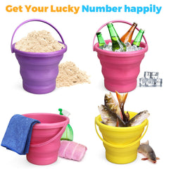 Umnodobn foldable bucket 3-pack offering versatile options for travel and cleaning.
