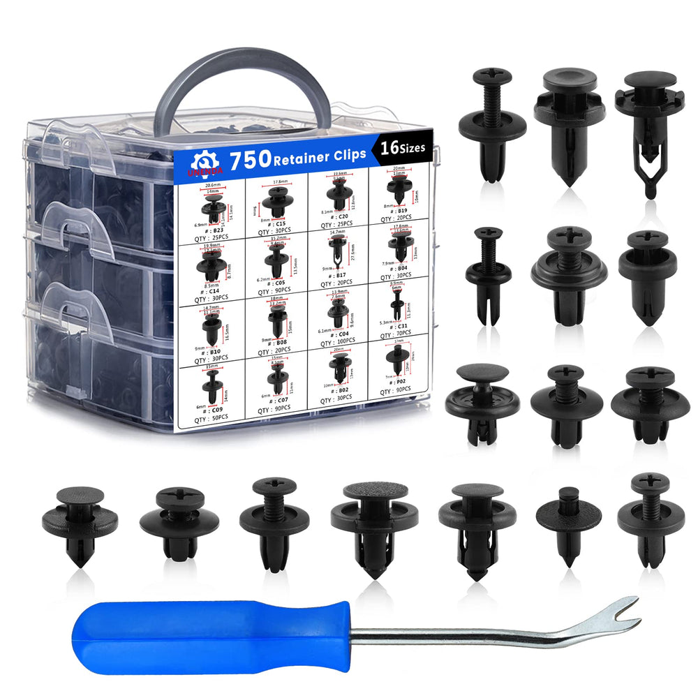 UNENDA car push retainer clip 750pcs kit for quick interior panel replacements