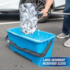 Handheld use with a pole attachment for extended reach.