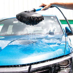 Non-scratch cleaning on body panels and chrome accents.