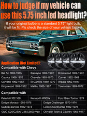 UNI-SHINE 5-3/4 inch headlight uses aluminum heat sink for extended service life.