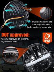 UNI-SHINE headlight with soft cutline reduces glare for safer nighttime driving.
