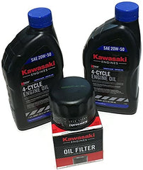 Unigirl oil change kit for Kawasaki with 20W-50 synthetic blend for easy maintenance.