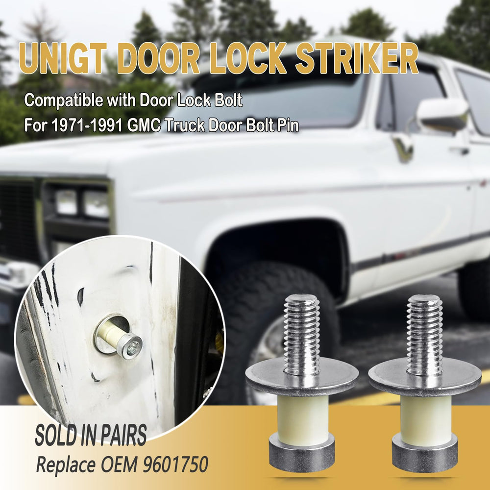 UNIGT door lock striker installed on a truck door demonstrating secure latching