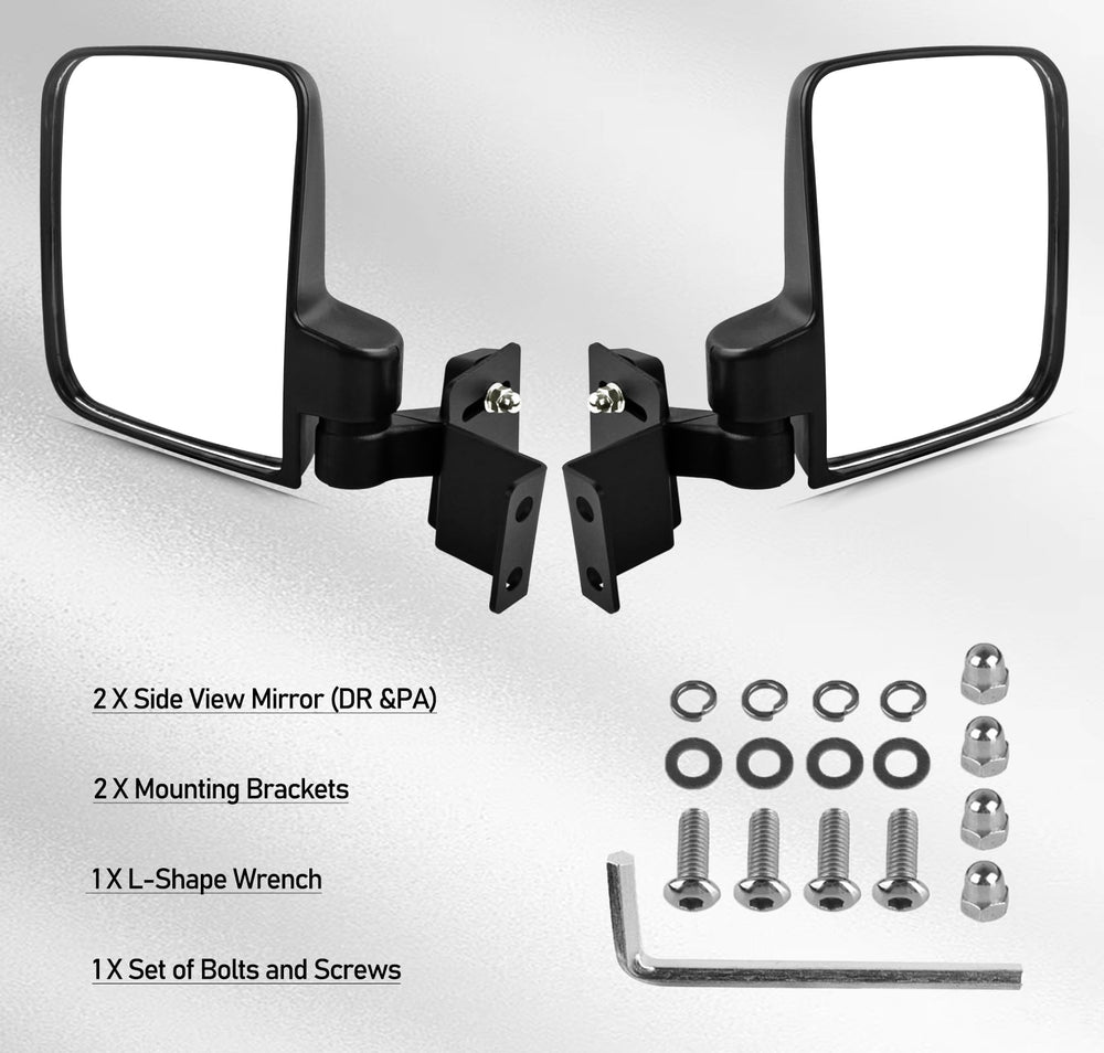 UNIGT mirror arm extension increases passenger-side visibility