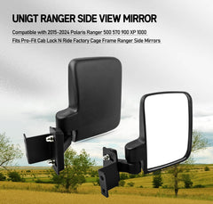UNIGT mirror packaging includes mounting hardware for quick install