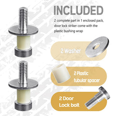 UNIGT plastic bushing wrap around striker for smooth door operation