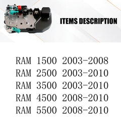 Installation view of Unikpas rear-left door lock actuator on a Ram