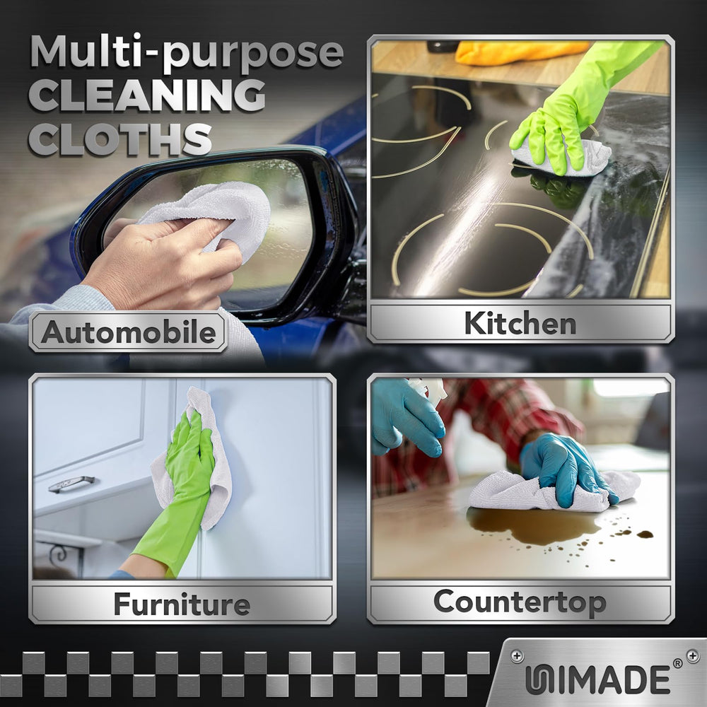 UNIMADE shop towels quick dry feature speeds cleanup between tasks