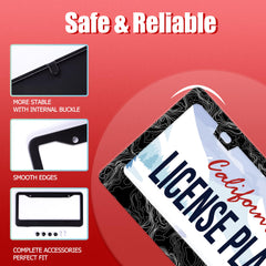 UNINDREM license frame in car shot showcases stylish daily decoration.
