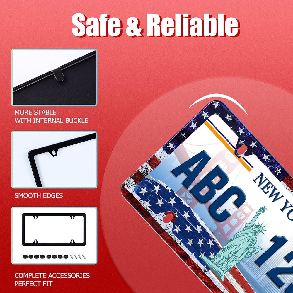 UNINDREM License frame kit screws washers caps for quick complete installation.