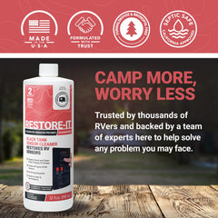 Unique Restore-It action shot illustrating cleaner dissolving waste near probes