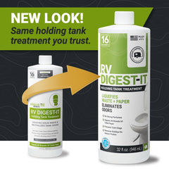 Unique RV Digest-It in an RV toilet demonstrating waste digestion action