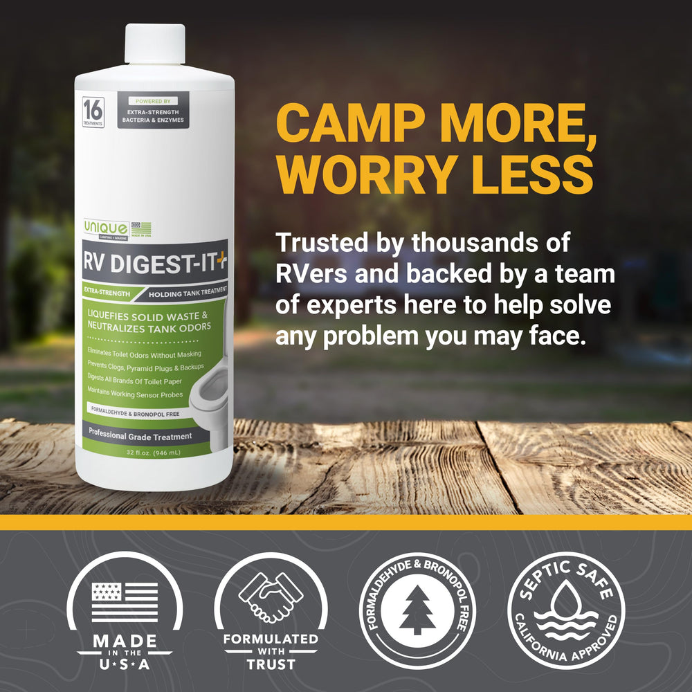Unique RV Digest-It Plus maintains sensor probes by liquefying waste