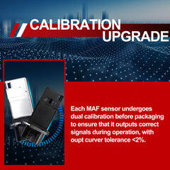 UNITHUB MAF sensor in-car fitment example for pickup and sedan.