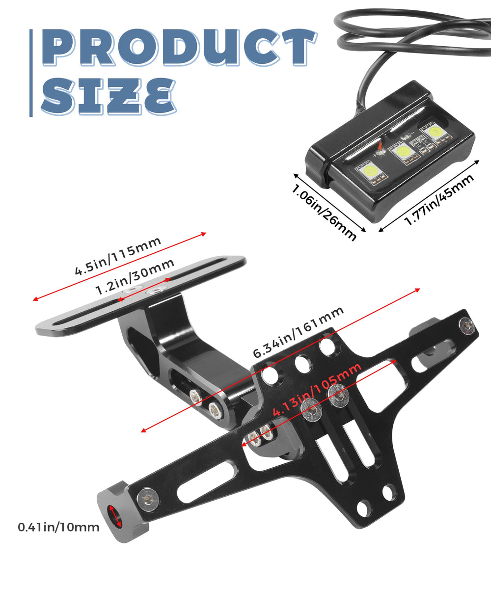UNLRAE LED license plate light delivers bright nighttime visibility.