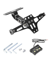 UNLRAE license plate bracket in black for secure rear mounting.