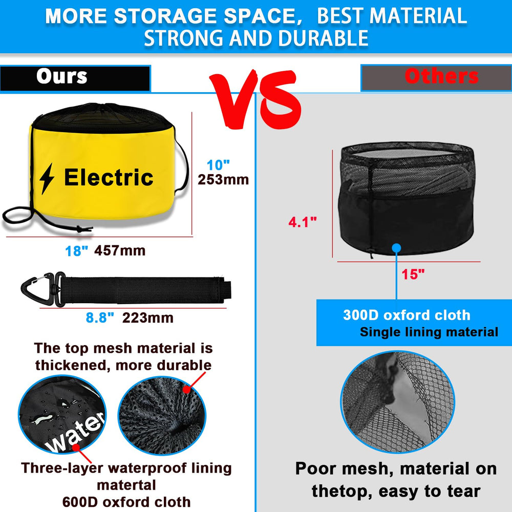 UNXMRFF bag top panel is breathable mesh for ventilation and odor control.