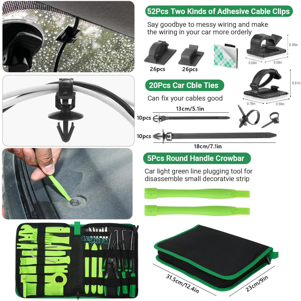 Uolor interior trim repair kit supports dashboard and emblem work