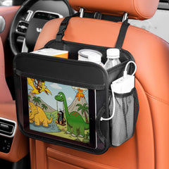 Uplien car organizer bag with back-seat tablet holder for family road trips