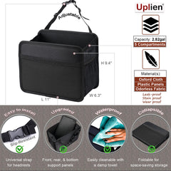 Uplien foldable car storage organizer installed behind a seat.