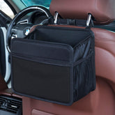 Uplien front-backseat organizer showing five compartments for essentials at hand.