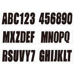 UpluMarine 3-inch hull registration decals kit for clear boat IDs