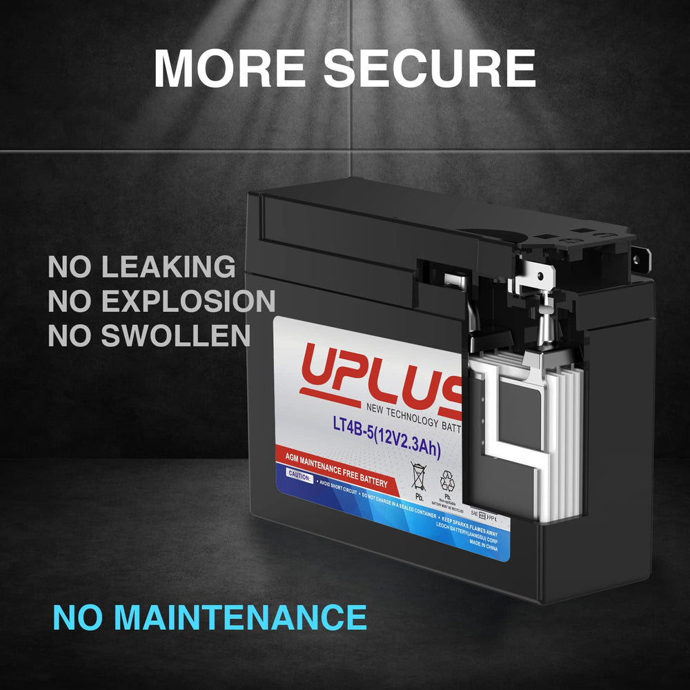 UPLUS YT4B-BS installed on motorcycle shows ready-to-ride setup