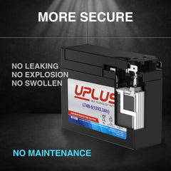 UPLUS YT4B-BS installed on motorcycle shows ready-to-ride setup