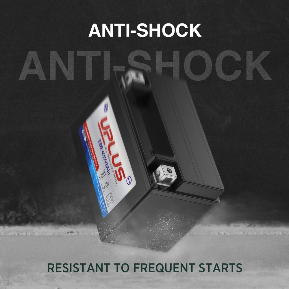 UPLUS YTX9-BS is shock and vibration resistant for rough rides.